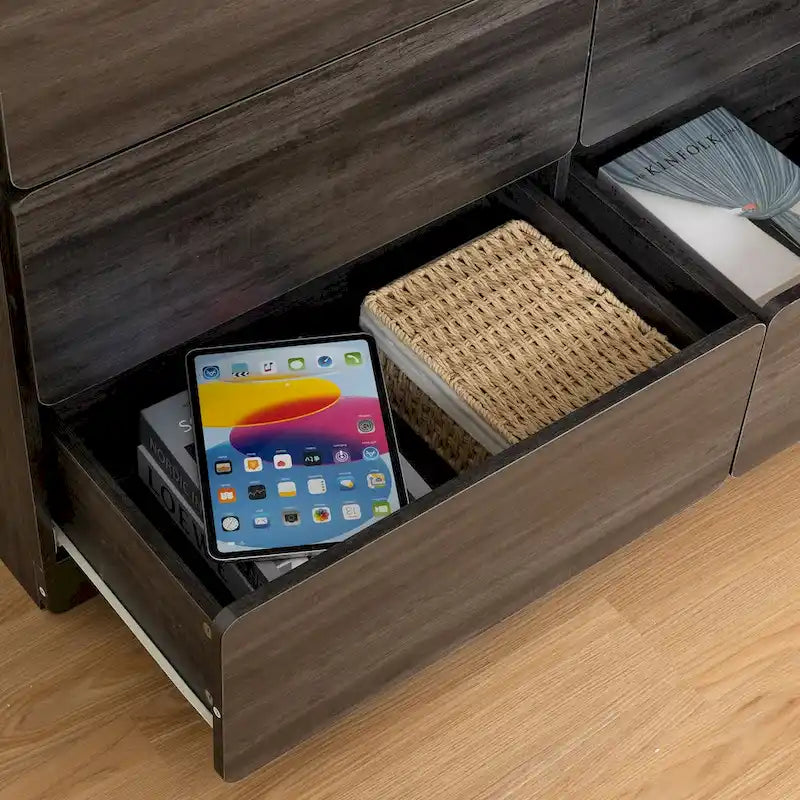 Drawer dresser cabinet,bar cabinet,Buffet server console,table storge cabinets,Flat out the corners of the drawers,six drawers