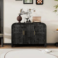 47.2W Sideboard with Gold Handles and Adjustable Dividers - N/A