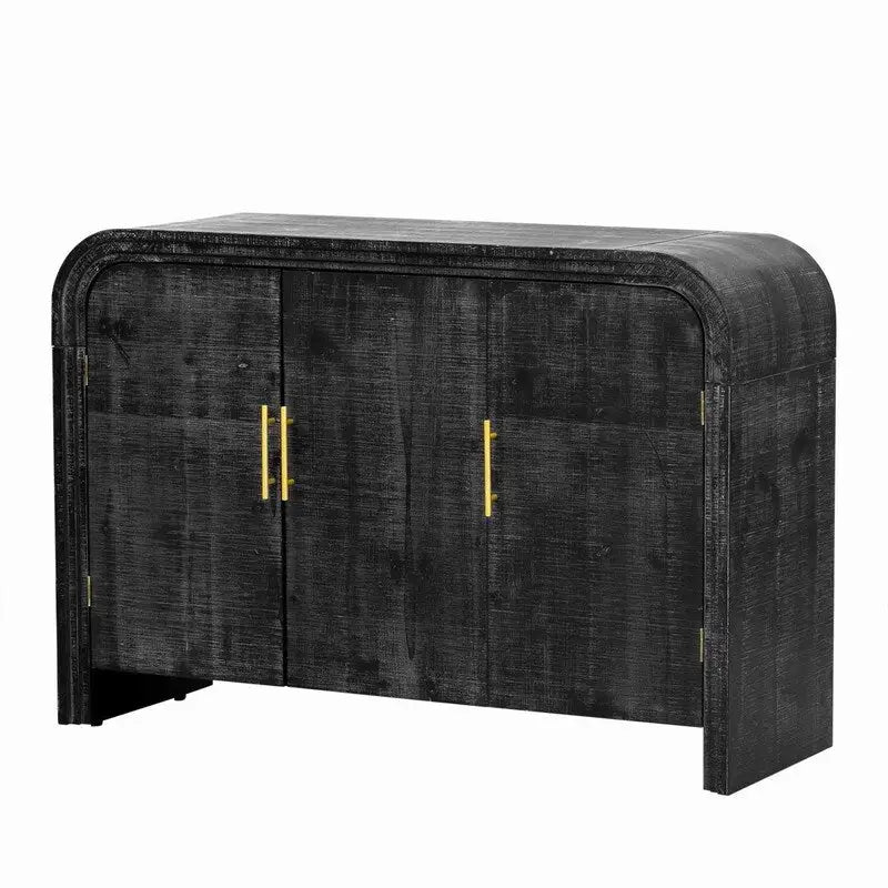 47.2W Sideboard with Gold Handles and Adjustable Dividers - N/A