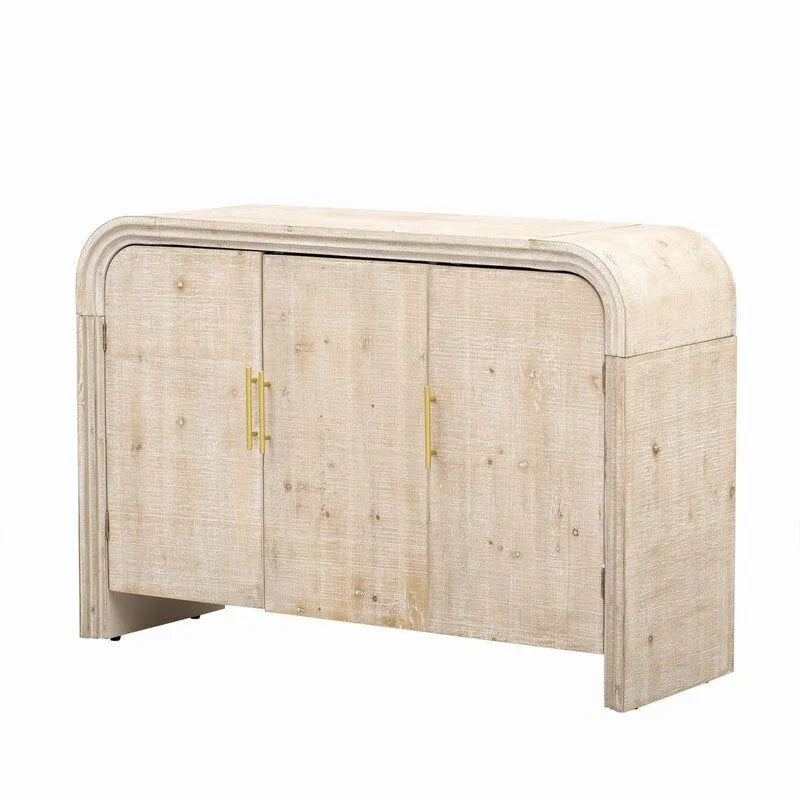 47.2W Sideboard with Gold Handles and Adjustable Dividers - N/A