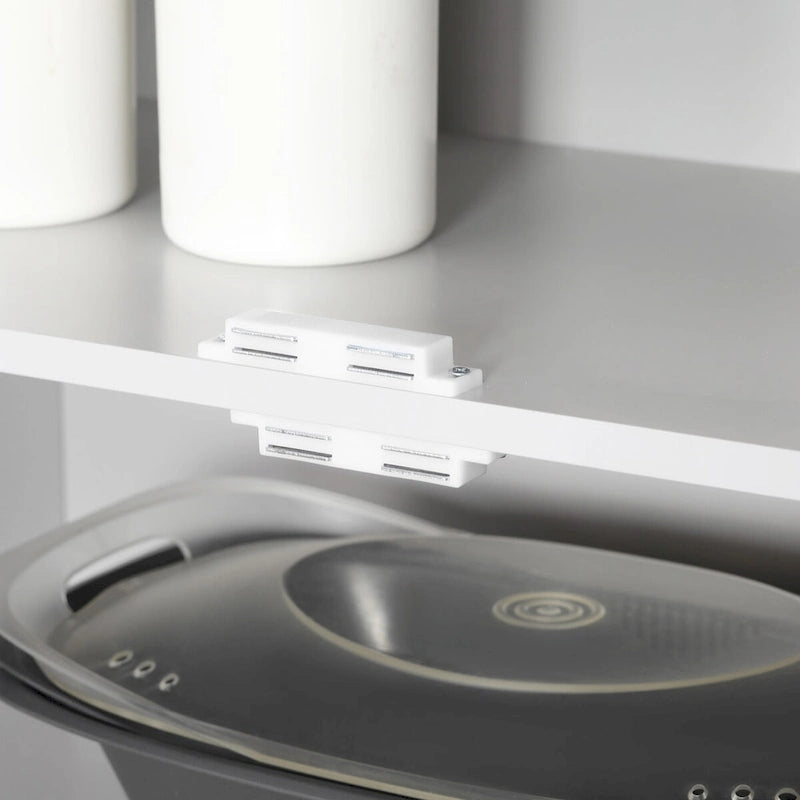 70 Kitchen Pantry, Tall Freestanding Storage Cabinet, 6-tier Shelving with 2 Adjustable Shelves and 4 Doors Gray