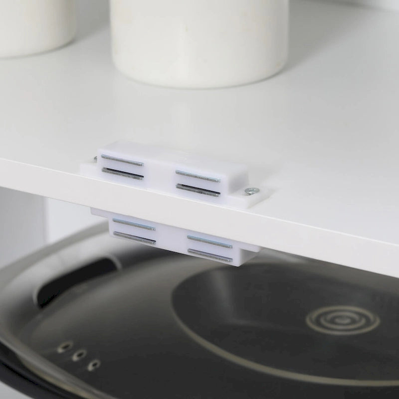 70 Kitchen Pantry, Tall Freestanding Storage Cabinet, 6-tier Shelving with 2 Adjustable Shelves and 4 Doors Gray