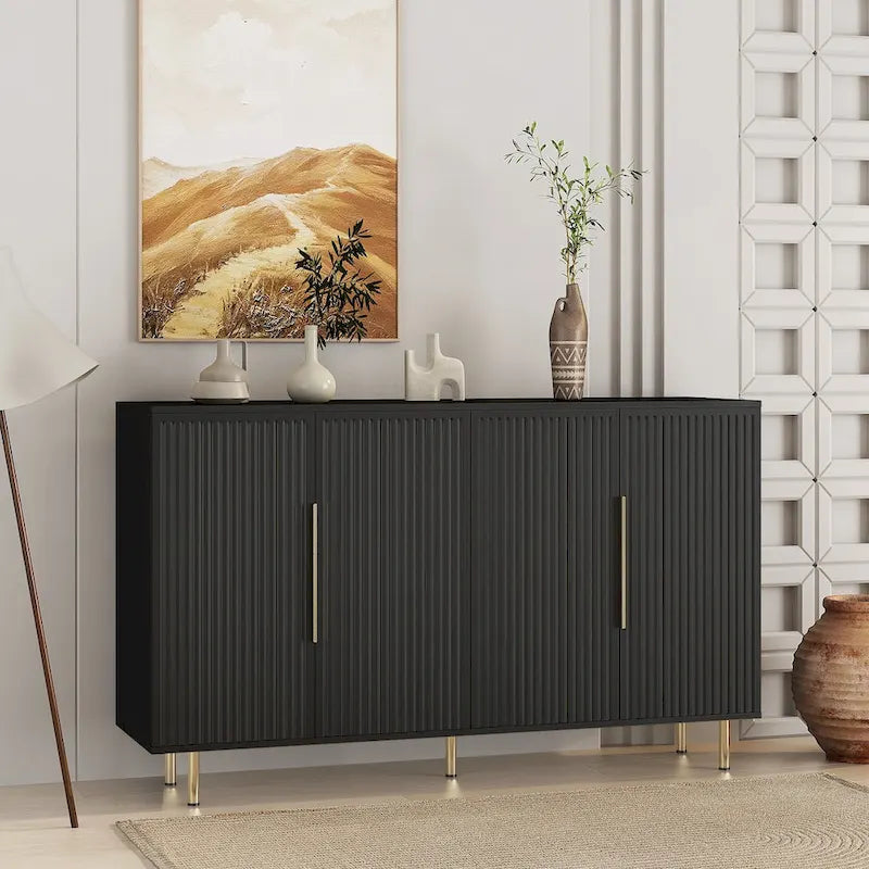 Modern Buffet Cabinet with Storage and Adjustable Shelves