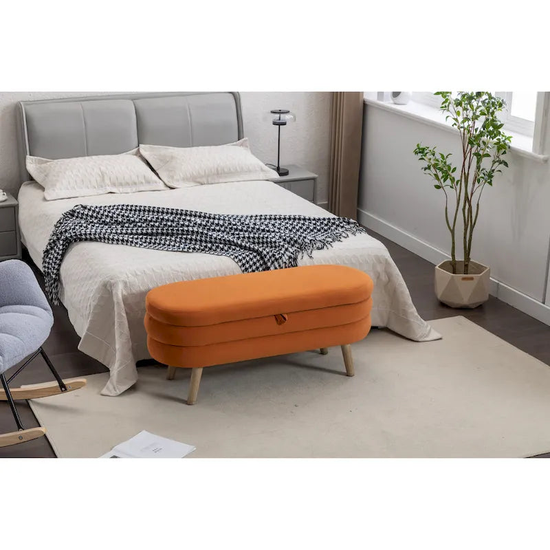 Storage Bench Bedroom Bench With Wood Legs