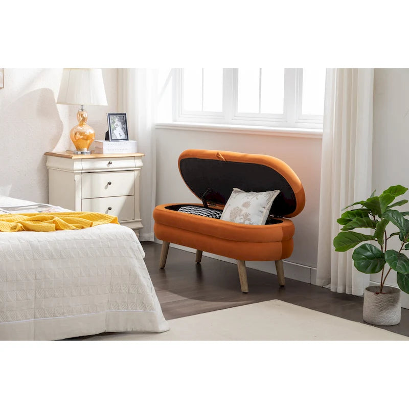 Storage Bench Bedroom Bench With Wood Legs