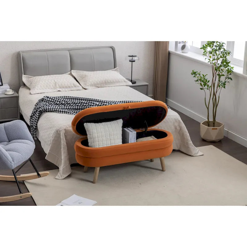 Storage Bench Bedroom Bench With Wood Legs