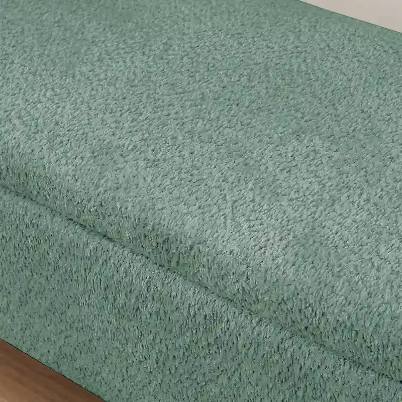 Fleece Fabric Bench with Large Storage Space