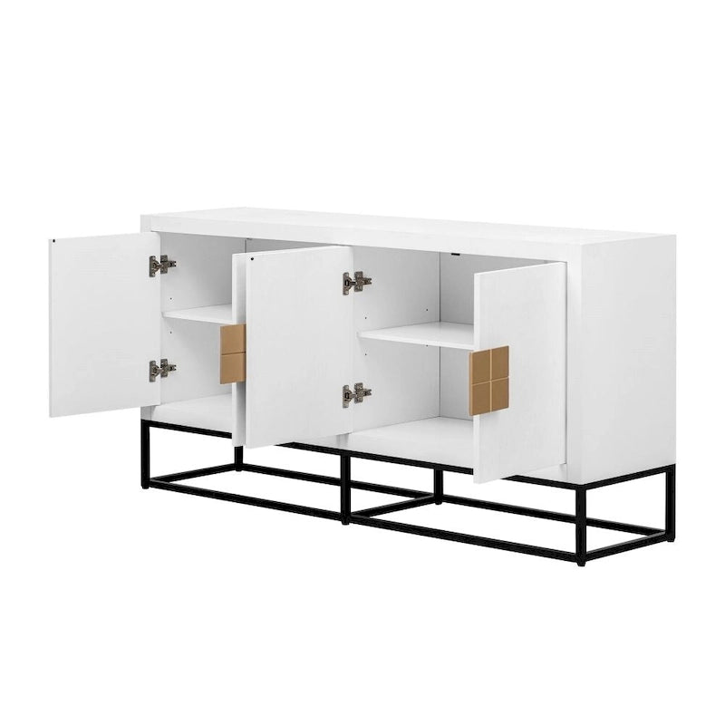 Light Luxury Designed Cabinet with Unique Support Legs and Adjustable Shelves