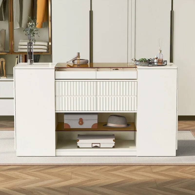 Modern Luxury Multi-Functional Island Vanity Dresser
