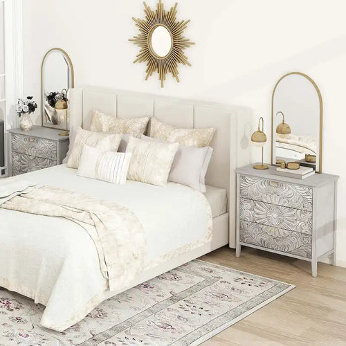 3 Drawer Cabinet, American Furniture, Suitable for Bedroom, Living Room, Study