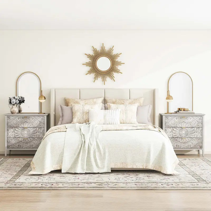 3 Drawer Cabinet, American Furniture, Suitable for Bedroom, Living Room, Study