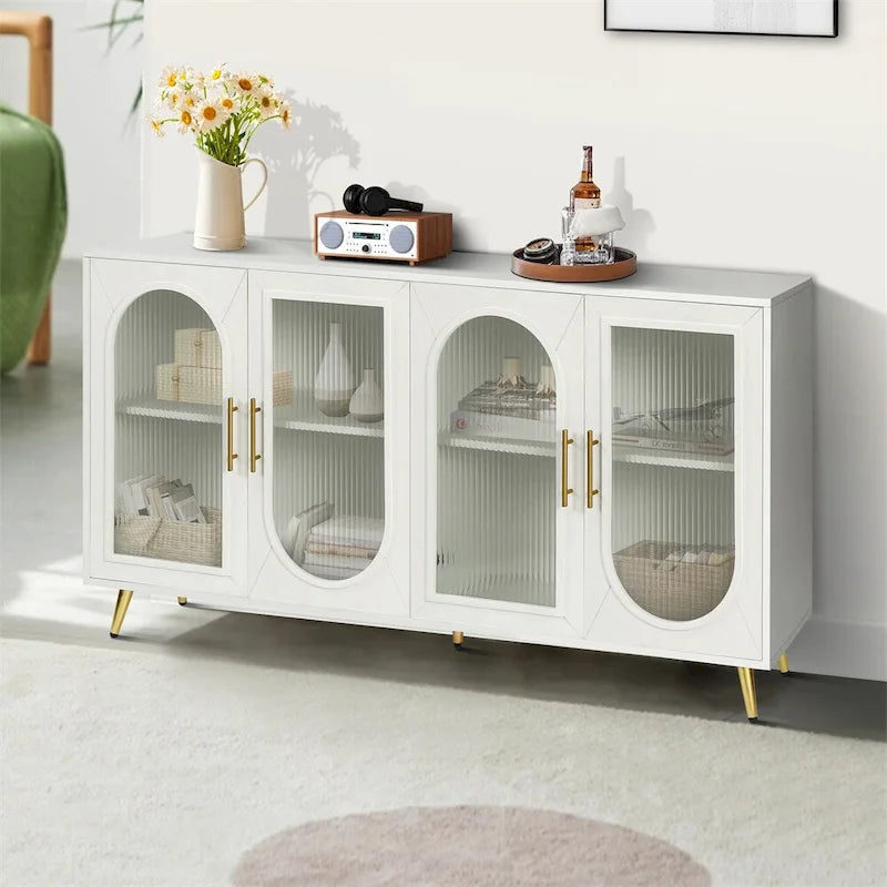 Sideboard Storage Cabinet & Adjustable Shelves for Living Room Bedroom