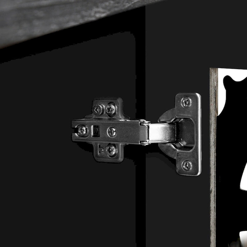 Hollow Four Door Antique Cabinet, American Country Style, Suitable for Living Room, TV Cabinet, Kitchen