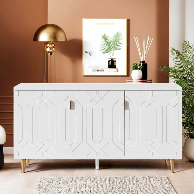 Modern TV Stand with Adjustable Shelves