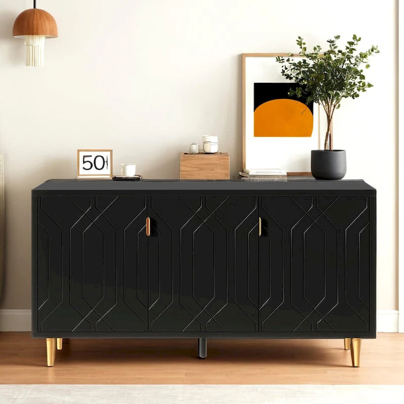 Modern TV Stand with Adjustable Shelves