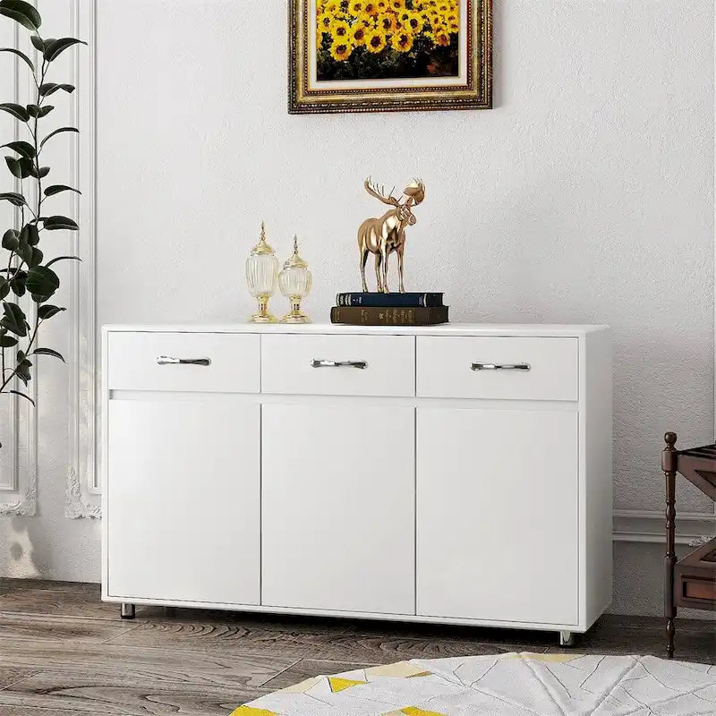 Three Doors White Side Table