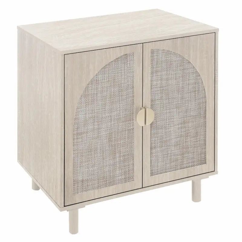 Rattan Storage Cabinet with Adjustable Laminates