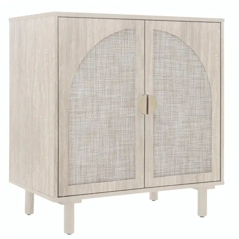 Rattan Storage Cabinet with Adjustable Laminates