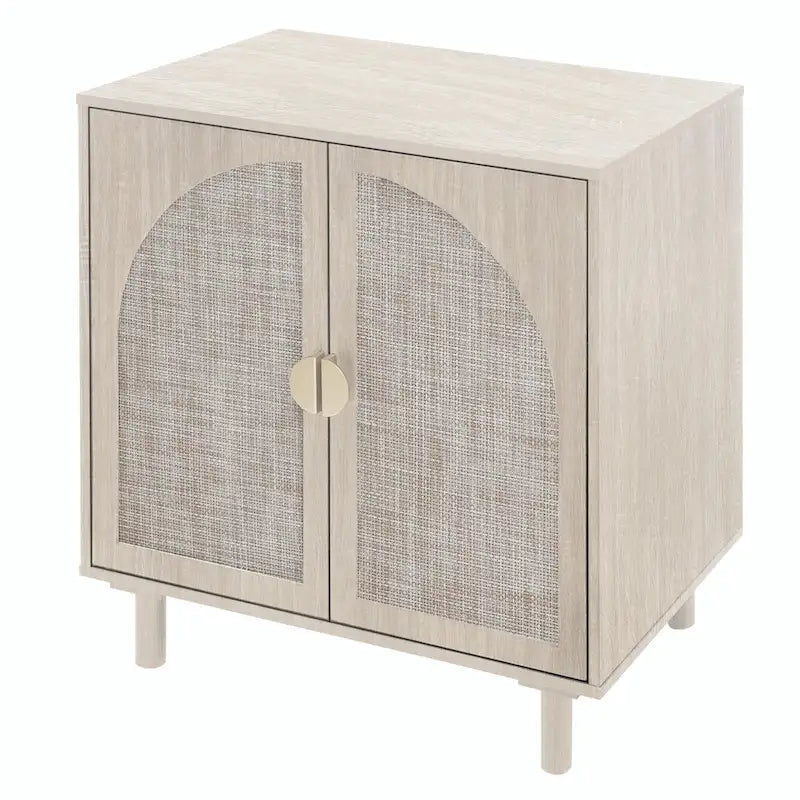 Rattan Storage Cabinet with Adjustable Laminates