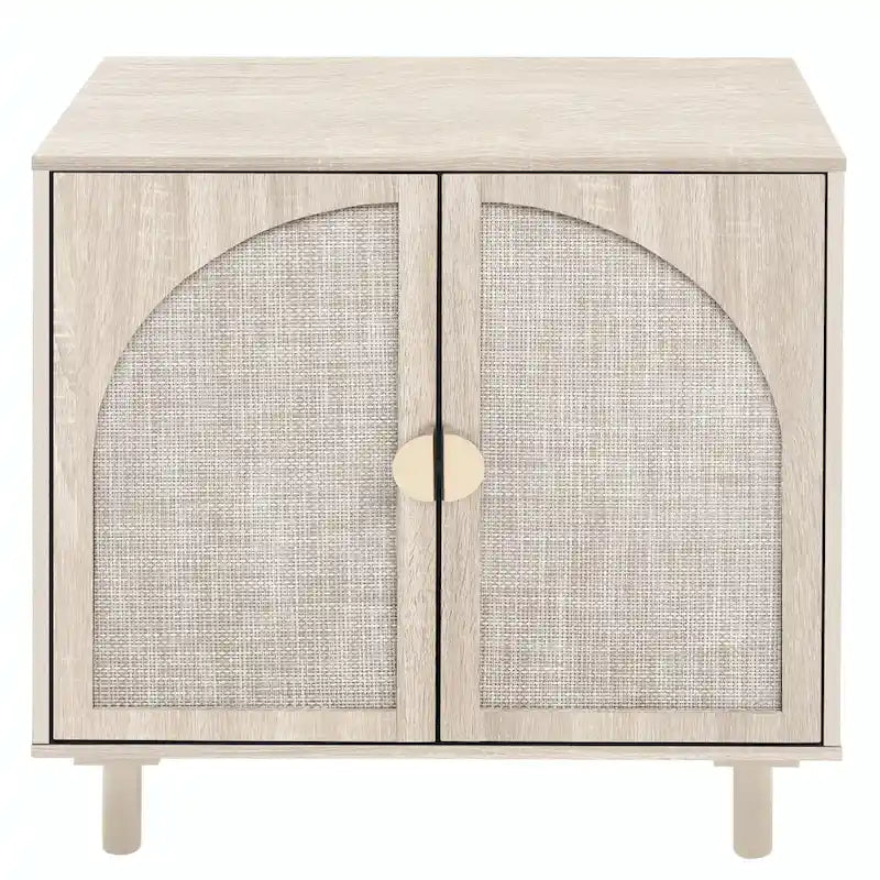 Rattan Storage Cabinet with Adjustable Laminates