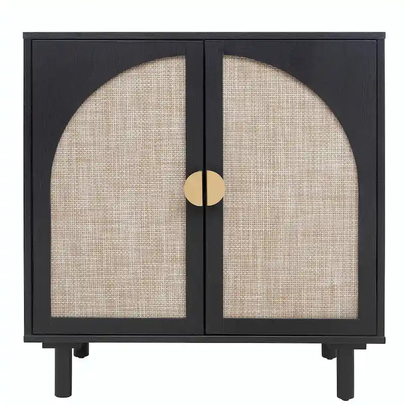 Rattan Storage Cabinet with Adjustable Laminates