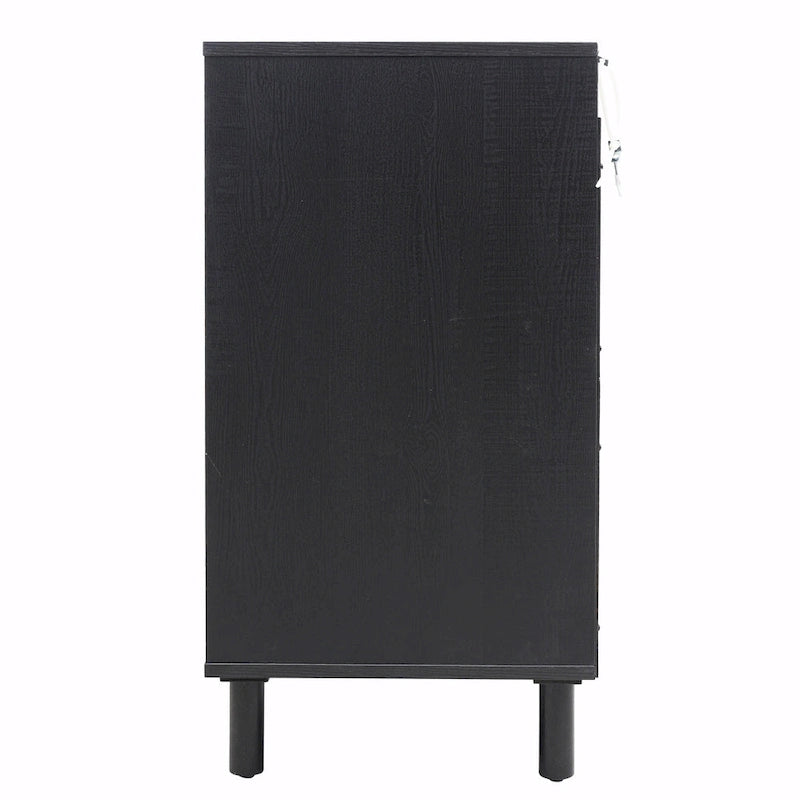 Rattan Storage Cabinet with Adjustable Laminates
