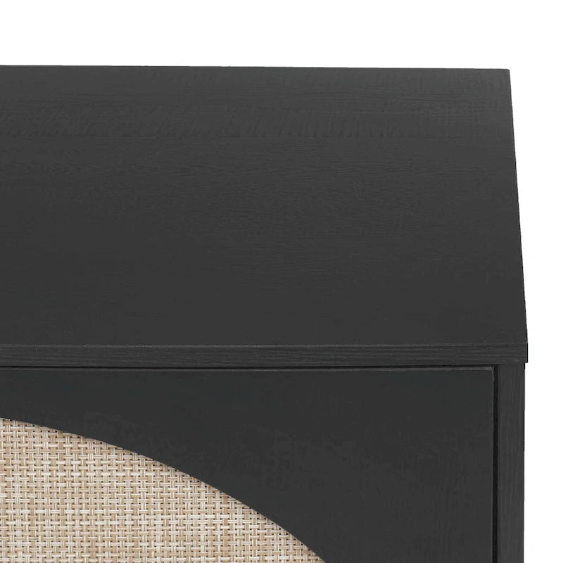 Rattan Storage Cabinet with Adjustable Laminates