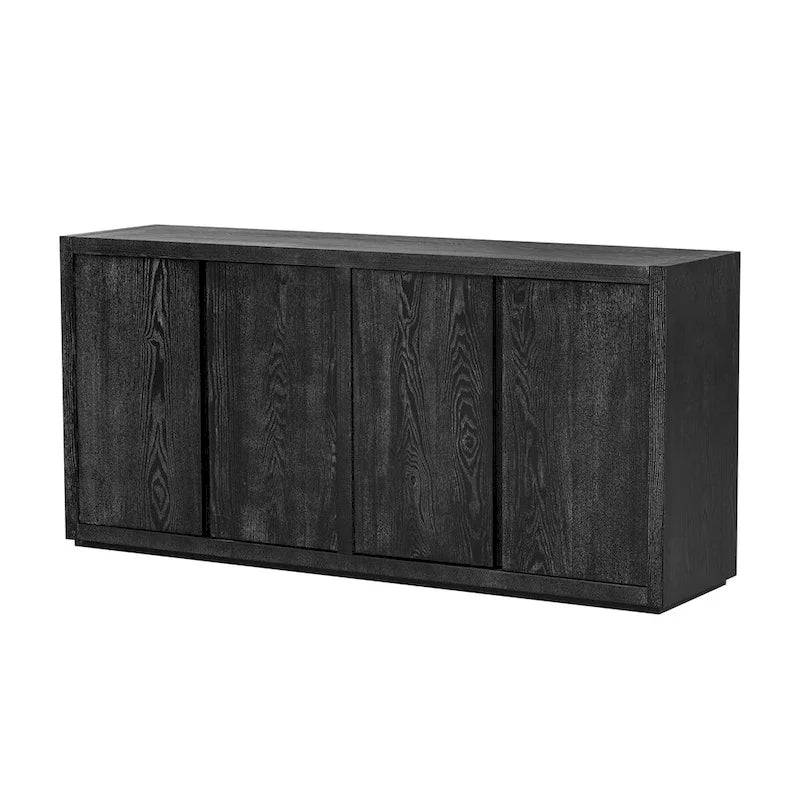 63 Four-Door Sideboard with Adjustable Shelves for Hallway Entryway Living Room