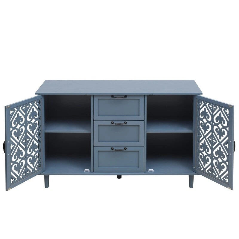 2 Door 3 Drawer Cabinet, American Furniture, Suitable for Bedroom, Living Room, Study