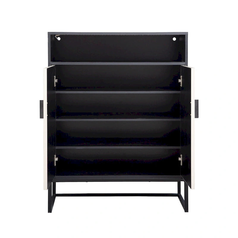12 Pairs Shoe Storage Cabinet with Adjustable Shelves