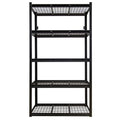 5-Tier Black Adjustable Metal Shelving Unit Heavy Duty Garage Storage