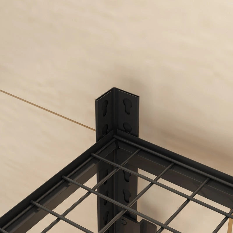 5-Tier Black Adjustable Metal Shelving Unit Heavy Duty Garage Storage