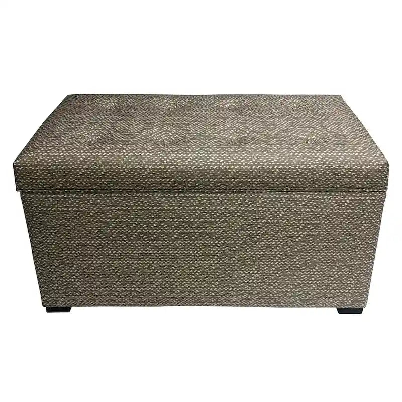 Transitional Upholstered Living Room Storage Bench