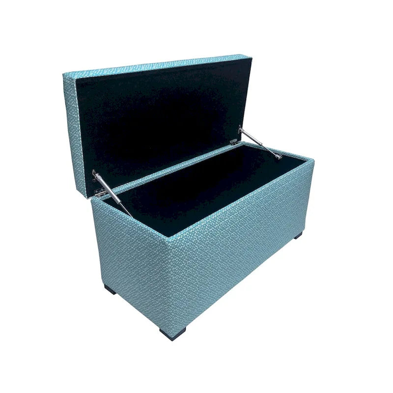 Transitional Upholstered Living Room Storage Bench