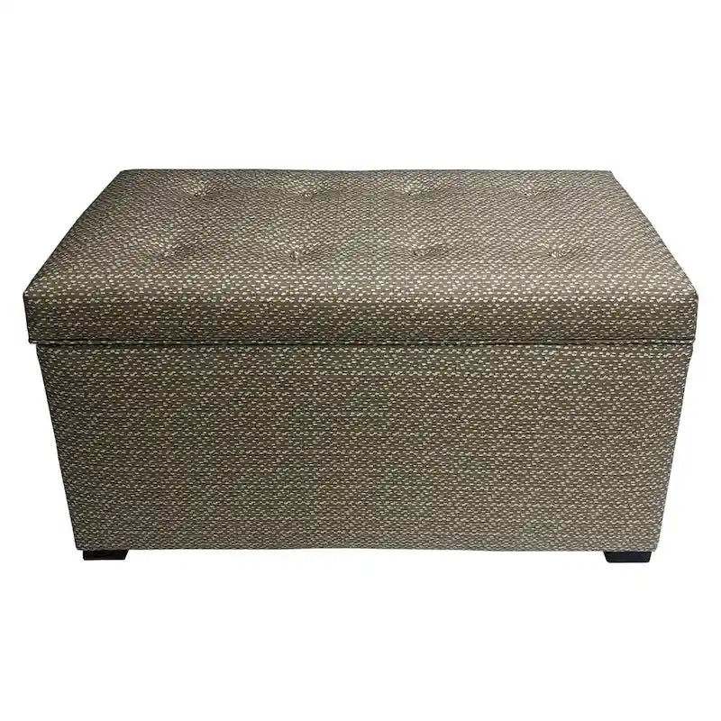 Transitional Upholstered Living Room Storage Bench