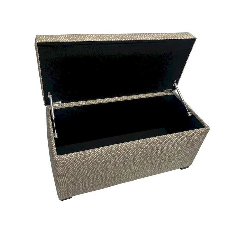 Transitional Upholstered Living Room Storage Bench