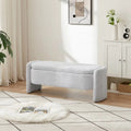 GEITIN Oval Upholstered Bench with Large Storage Space