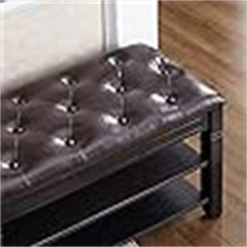 Shoe Storage Bench with Cushion - 39.4D x 13.8W x 18.9H