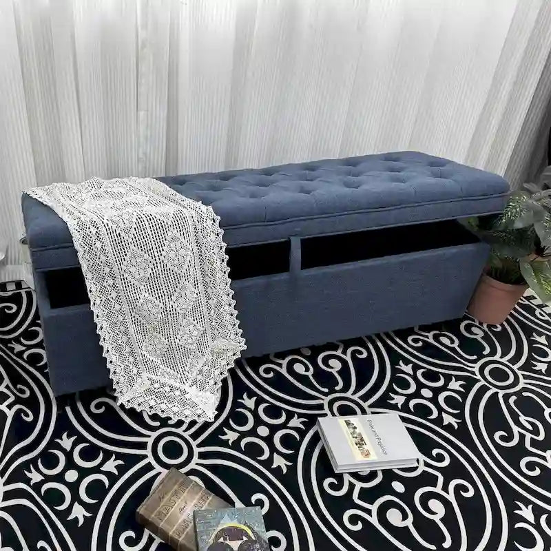 55.3 Extra Long Storage Bench with Flip Top Storage Chest