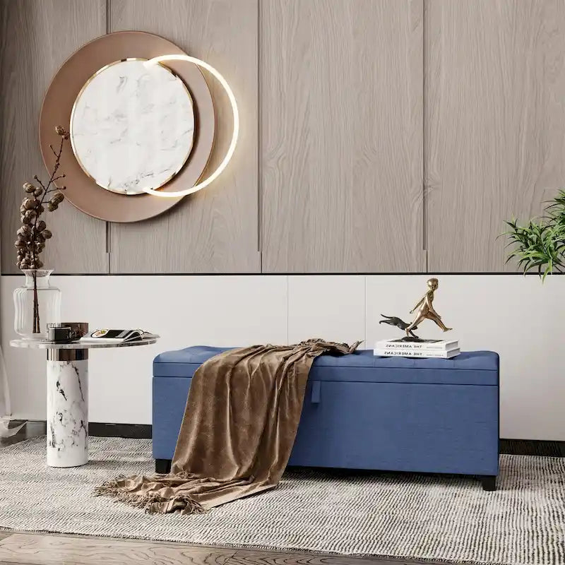 55.3 Extra Long Storage Bench with Flip Top Storage Chest