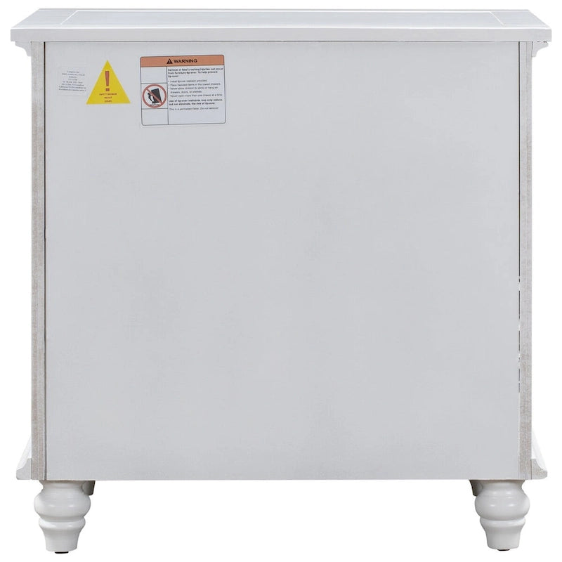 3-Drawer Storage Wood Cabinet, End Table with Pull out Tray