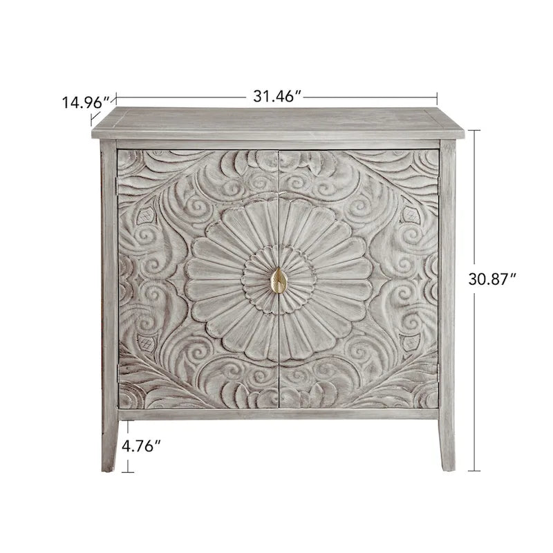 2 Door Cabinet, American Furniture, Suitable for Bedroom, Living Room, Study