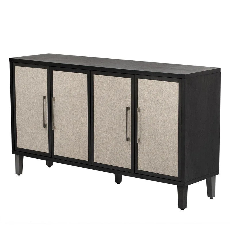 Light Luxury Style Cabinet with Four Linen Cabinet Doors,Suitable for Living Room,Study Room,Entrance