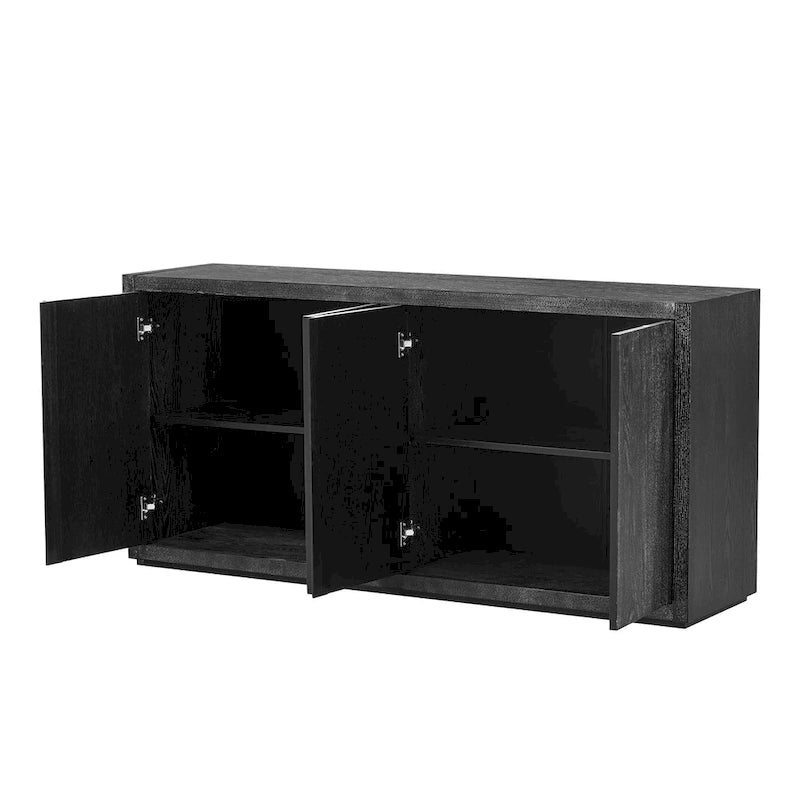 Distinctive Features of a Four-Door Cabinet Sideboard with Ash Veneer suitable for Hallway, Entryway, Living Room