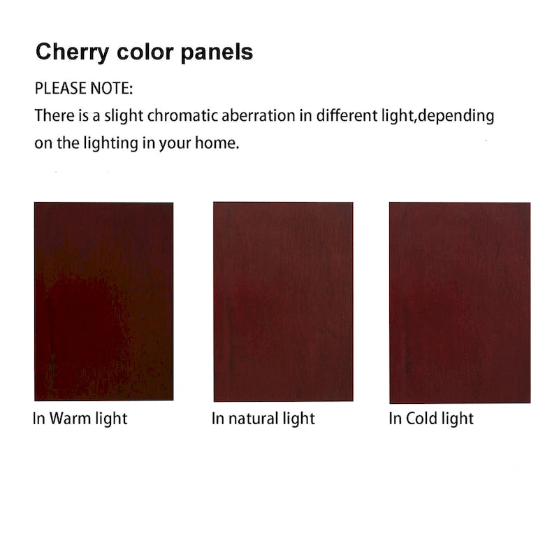 6 Shelf Corner Curio Display Cabinet with Lights, Mirrors and Adjustable Shelves, Cherry