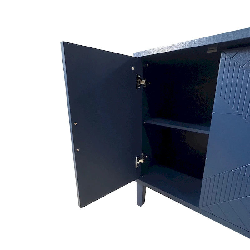 2-Door 3-Drawer Cabinet with Carved Effect