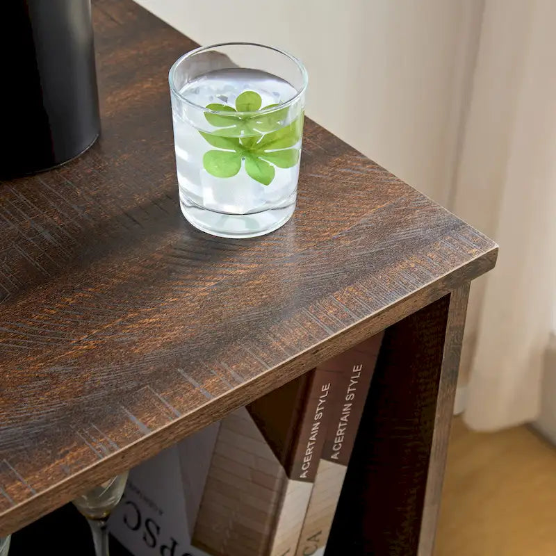Farmhouse Sideboard Cabinet with Wine Rack, Drawer & Adjustable Shelves