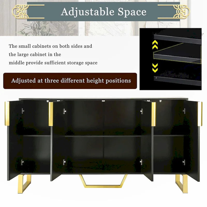 Modern sideboard with Adjustable Shelves For Kitchen