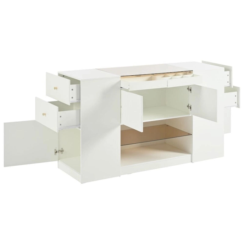 Modern Luxury Multi-Functional Island Vanity Dresser and Storage Cabinet