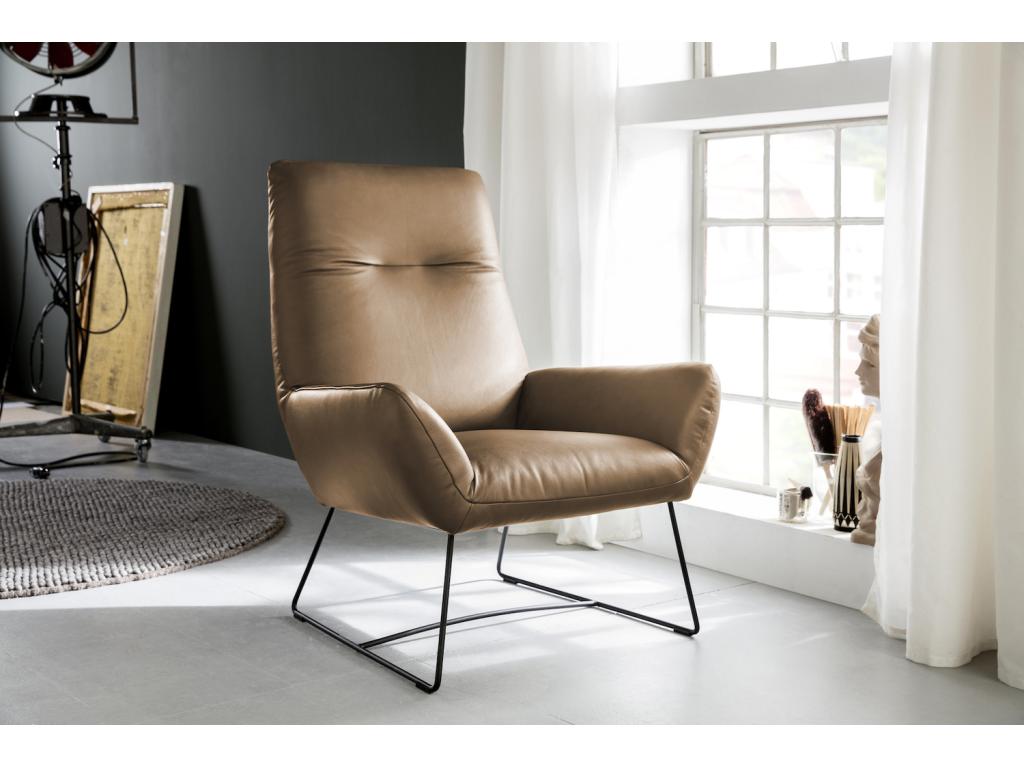 Brown Leather Accent Chair